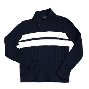 Brooks Brothers Shawl Collar Sweater Mens Medium Cotton Wool Toggle Preppy